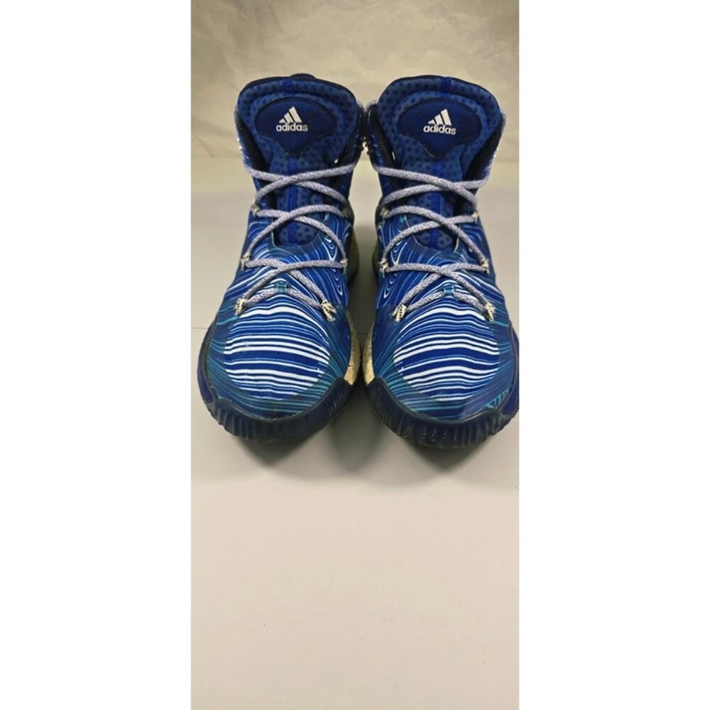Adidas B42419 Basketball Shoes Mens US 10.5 Blue White Crazy Explosive Mid Top‎